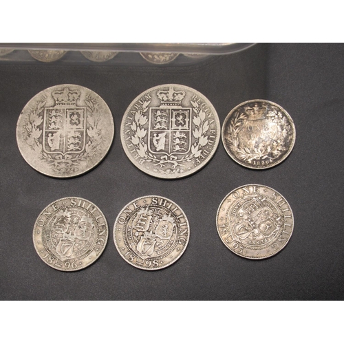 140 - Collection of Queen Victoria GB silver content coins to inc. Shillings, Half-Crowns, Six Pence's, et... 