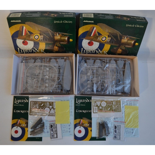 25 - Four 1/48 scale Eduard Westland Lysander kits including 3x limited edition full kits (please note 1 ... 