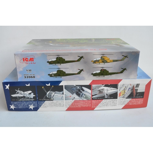 28 - Two unbuilt 1/32 scale Vietnam War era plastic model kits to include a Zoukei-Mura Douglas A-1H Skyr... 