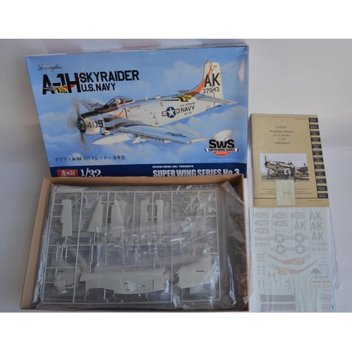 28 - Two unbuilt 1/32 scale Vietnam War era plastic model kits to include a Zoukei-Mura Douglas A-1H Skyr... 