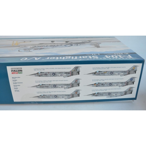 35 - Two 1/32 scale plastic model kits to include an Italeri Lockheed F-104A/C Starfighter and an ICM Bel... 