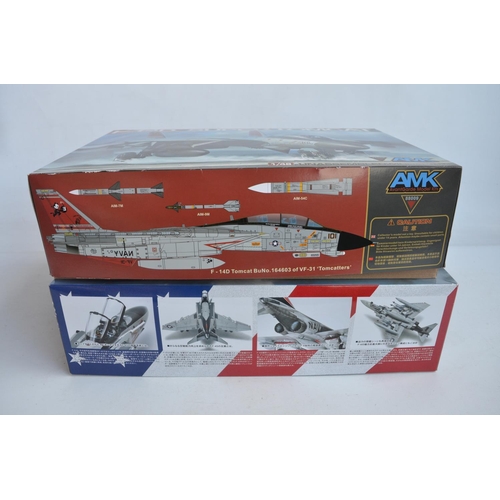 37 - Two modern highly detailed 1/48 US Navy fighter model kits to include an AMK Grumman F-14D Super Tom... 