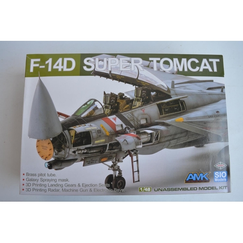 38 - AMK 1/48 scale Grumman F-14D Super Tomcat model kit with upgraded detailing and 3D printed parts, ki... 