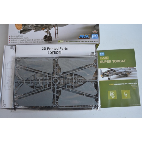 38 - AMK 1/48 scale Grumman F-14D Super Tomcat model kit with upgraded detailing and 3D printed parts, ki... 