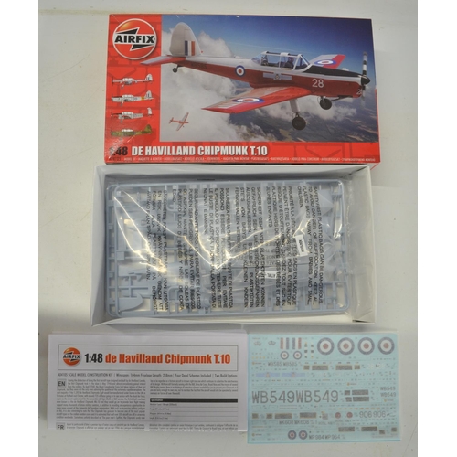 45 - Four unstarted 1/48 scale model kits to include Airfix Fairey Gannet AS.1/AS.4, Westland Sea King an... 