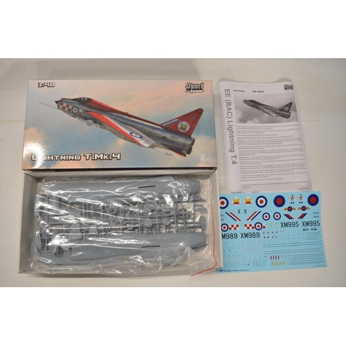 45 - Four unstarted 1/48 scale model kits to include Airfix Fairey Gannet AS.1/AS.4, Westland Sea King an... 