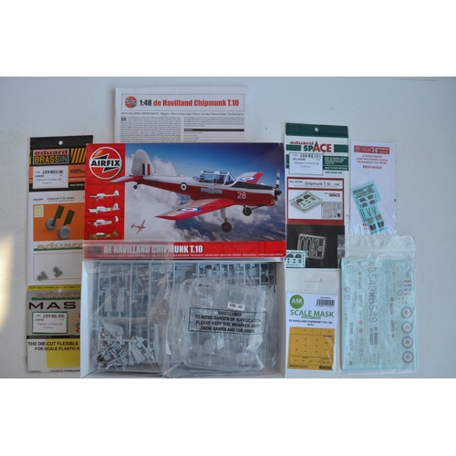 45 - Four unstarted 1/48 scale model kits to include Airfix Fairey Gannet AS.1/AS.4, Westland Sea King an... 