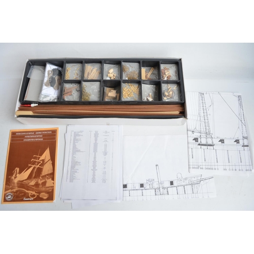 49 - Unstarted 1/50 scale wood plank on frame model kit of Baltimore Clipper 'Emma' from Constructo Model... 