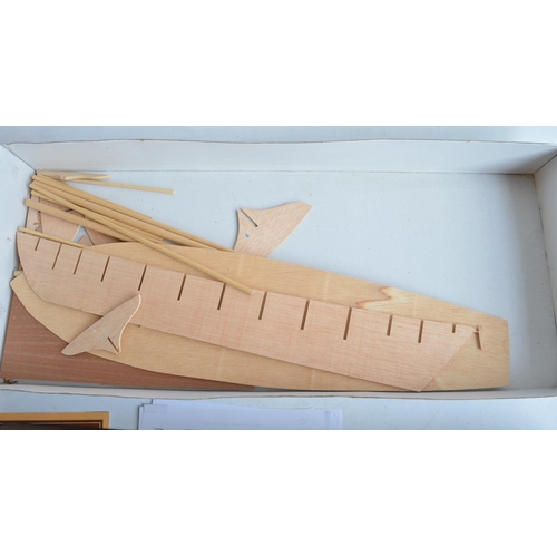 49 - Unstarted 1/50 scale wood plank on frame model kit of Baltimore Clipper 'Emma' from Constructo Model... 