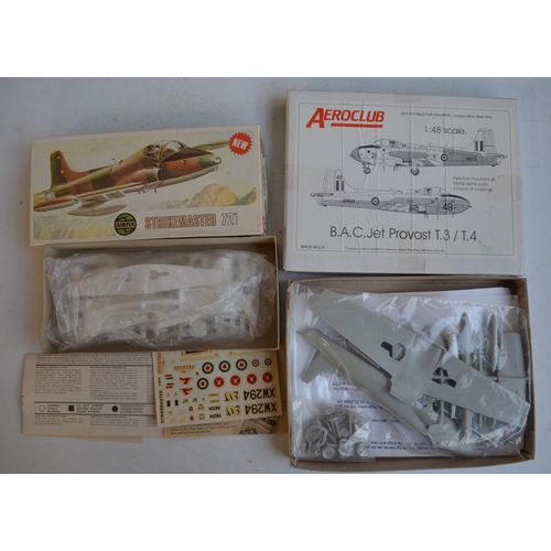 57 - Two boxes of mostly diecast aircraft models (likely Fabbri, no boxes) plus some small scale ship mod... 