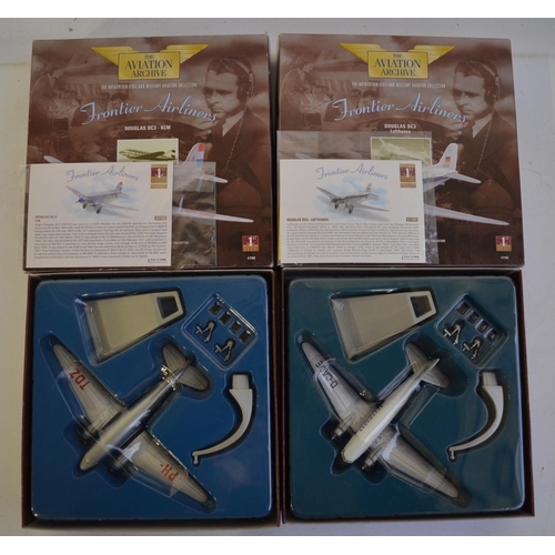 58 - Six boxed limited edition Corgi Aviation Archive 1/144 scale diecast civilian airliner models, conte... 