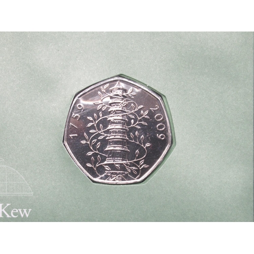 153 - Royal Mint - Kew Gardens 250th Anniversary of the Royal Botanic Gardens at Kew, Kew Gardens 50p Coin... 