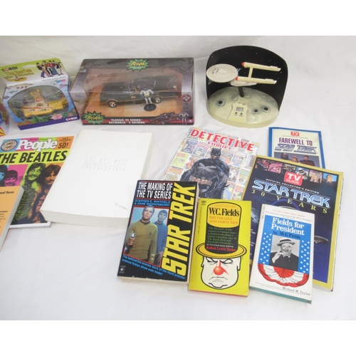 93B - Assorted collection of Toys and Books to inc. a Jada 'Classic TV series Batmobile & Batman', Corgi T... 