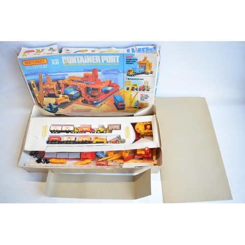 60 - Three boxed vintage model playsets to include an Airfix Super Flight Deck and Matchbox Counter-Attac... 