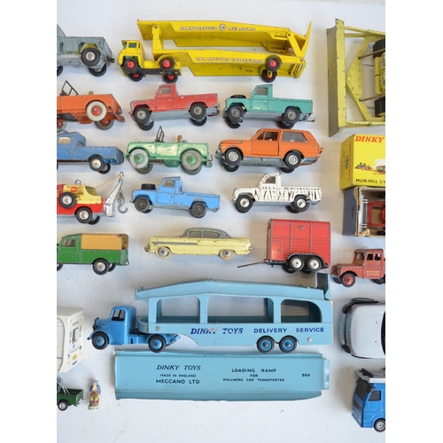 61 - Collection of mostly vintage unboxed diecast model vehicles including Land Rover models from Dinky a... 