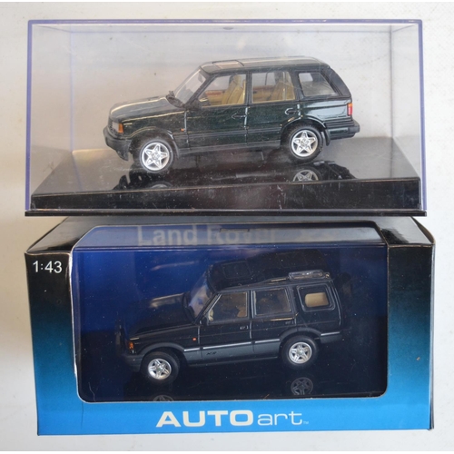 63 - Collection of mostly diecast model Land Rover cars, various scales (mostly 1/43) and manufacturers t... 