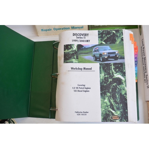 66 - Collection of mostly Land Rover and Range Rover booksd, brochures, work shop manuals, accessory list... 