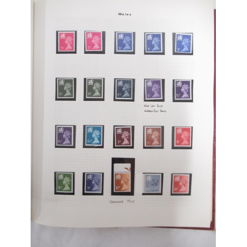 190 - The Utile Hinged Leaf Album cont. 3 Used Penny Blacks and a mixed collection of c20th British stamps