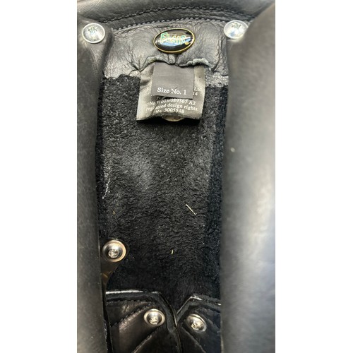 428 - Wow Dressage Saddle (Size 1) complete with Short Dressage Girth (24”), stirrups and leathers, saddle... 