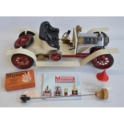 70 - Boxed Mamod live Steam Roadster in excellent little used condition complete with unused solid fuel p... 