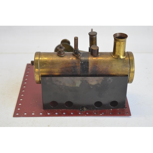 73 - Rare Hobbies SE4 stationary steam engine with original wood box (Circa late 1930's)