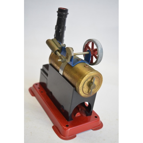 74 - Mamod SP1 stationary steam engine, miniature Marklin belt driven grinding/polishing wheel and colour... 