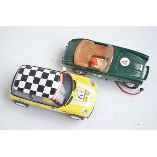 81 - Modern Scalextric John Cooper Challenge set, missing one Mini (remaining Mini missing a tyre) and a ... 