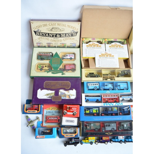 84 - Collection of diecast models from Matchbox, Lledo, Tonka/Polistil etc to include multi model sets, M... 