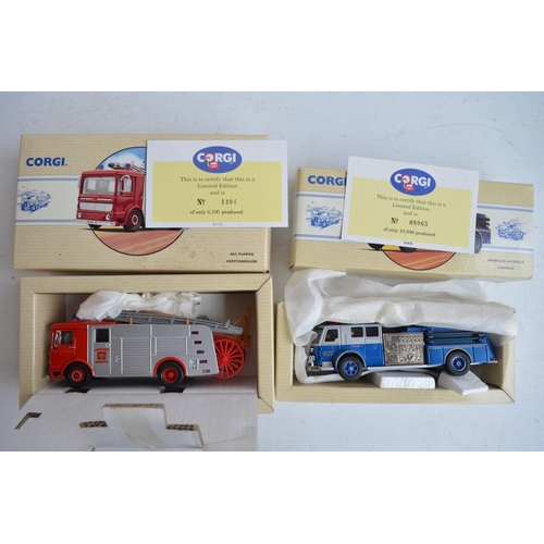 85 - Collection of diecast model vehicles from Corgi including limited editions, Tramlines, Weetabix Coll... 