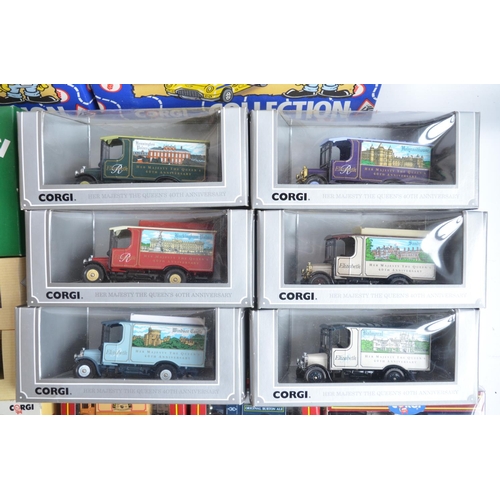 85 - Collection of diecast model vehicles from Corgi including limited editions, Tramlines, Weetabix Coll... 