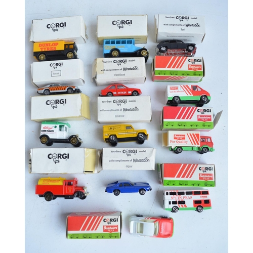 85 - Collection of diecast model vehicles from Corgi including limited editions, Tramlines, Weetabix Coll... 