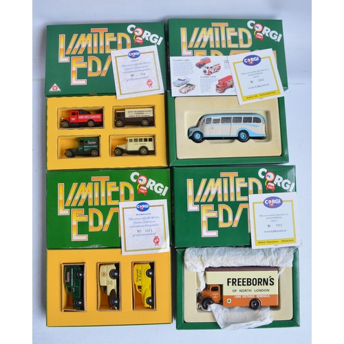 85 - Collection of diecast model vehicles from Corgi including limited editions, Tramlines, Weetabix Coll... 