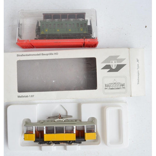 86 - Collection of bus and tram models, mostly diecast 1/76 scale from EFE, Corgi etc, also included moto... 