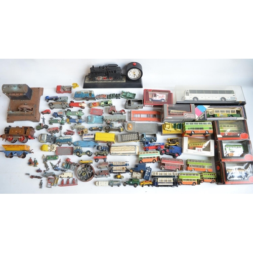 88 - Collection of mostly playworn model vehicles including re-painted examples, also good condition boxe... 