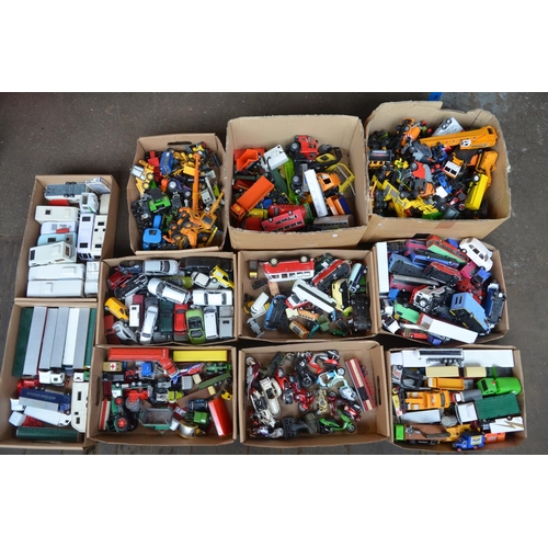 90 - Extensive collection of unboxed model vehicles, mostly diecast, qty, 11 boxes, all A/F