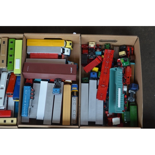 91 - Extensive collection of unboxed model vehicles and 1 boxed Corgi truck, mostly diecast, qty, 11 boxe... 