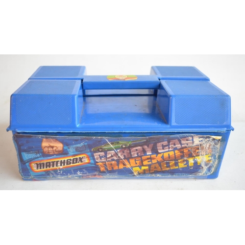 95 - Collection of mostly unboxed playworn model vehicles and a Matchbox carry case with vehicles, all A/... 