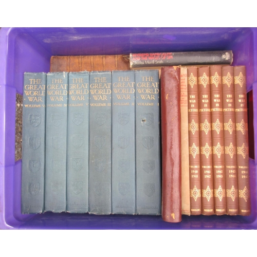 212 - Large collection of Military, Naval and Aviation books centred around WWI, WWII and after, to inc. r... 