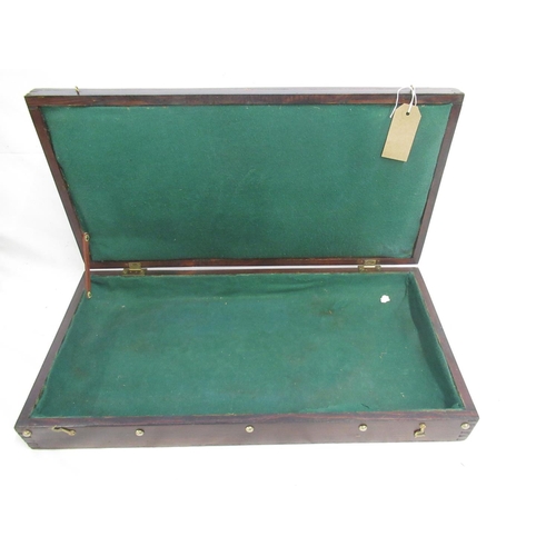 437A - Two wooden gun cases. One with initials H. J. W. of Boston Manor, dated 1971, with green felt lining... 