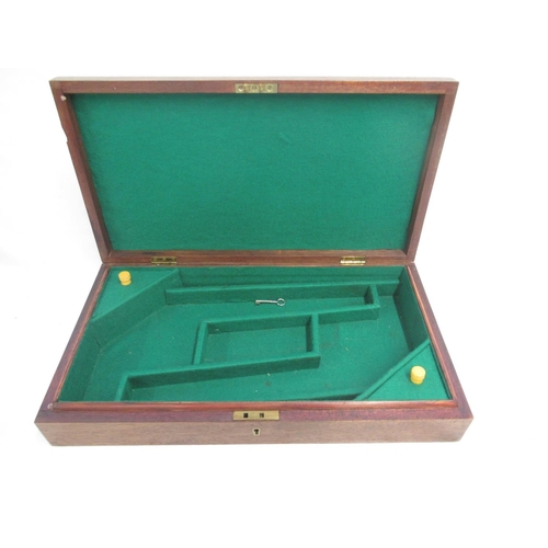 437A - Two wooden gun cases. One with initials H. J. W. of Boston Manor, dated 1971, with green felt lining... 