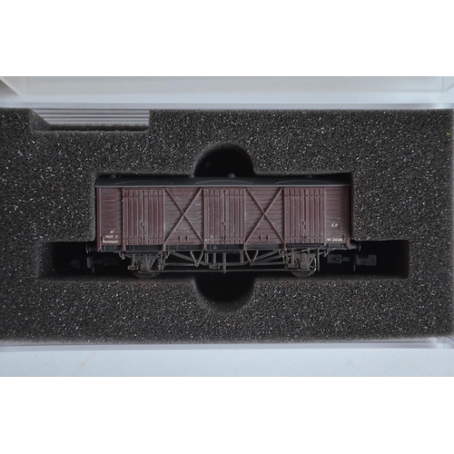 108 - Collection of N gauge passenger coaches from Graham Farish and Minitrix plus goods wagons from Dapol... 