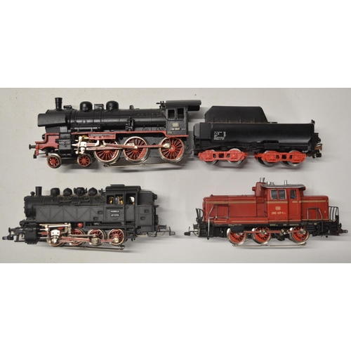 110 - Collection of HO gauge railway models from Marklin to include three electric locomotives, all 3 rail... 