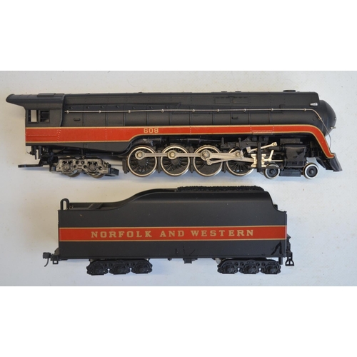 112 - Boxed HO gauge Class J 4-8-4 electric steam locomotive from Bachmann (item no 11315) with smoke effe... 