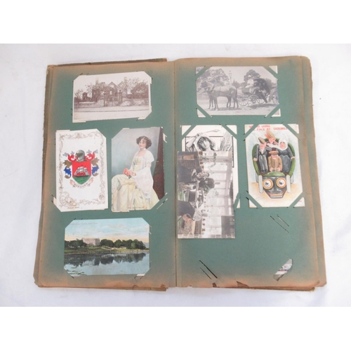 202A - Postcard album cont. mixed collection of c20th postcards to inc. views of Osborne House, Egremont, H... 