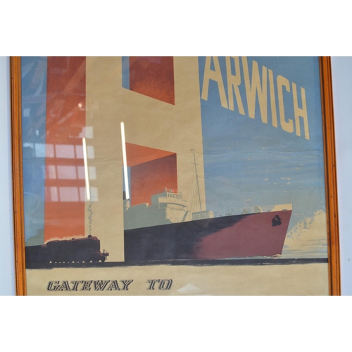 122 - Attractive framed vintage British Rail (Eastern Region) advertising poster for Day & Night Services,... 