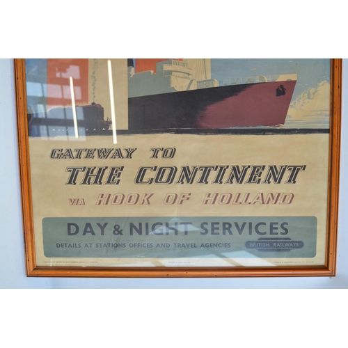 122 - Attractive framed vintage British Rail (Eastern Region) advertising poster for Day & Night Services,... 