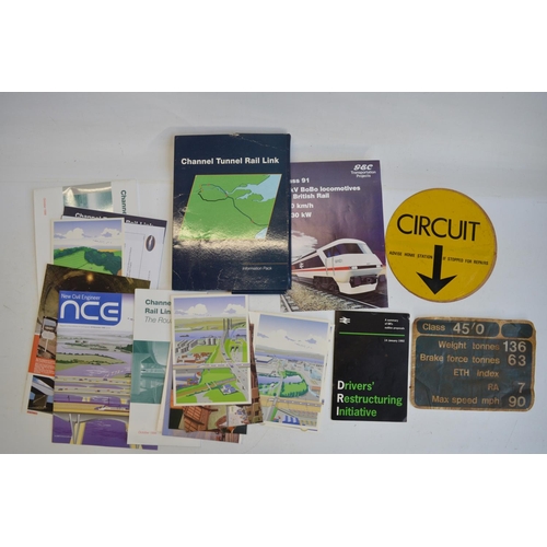 127 - Collection of British Rail ephemera to include information posters including 'InterCity Announces A ... 