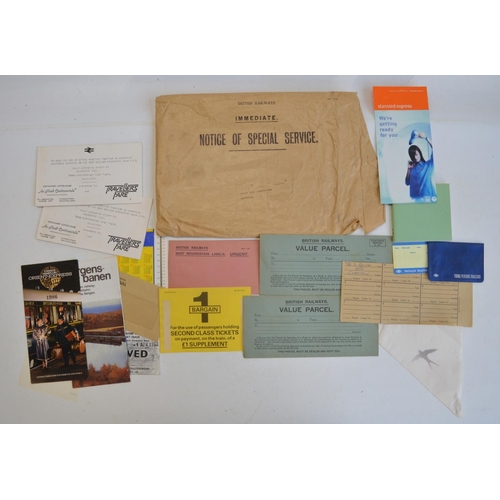 127 - Collection of British Rail ephemera to include information posters including 'InterCity Announces A ... 