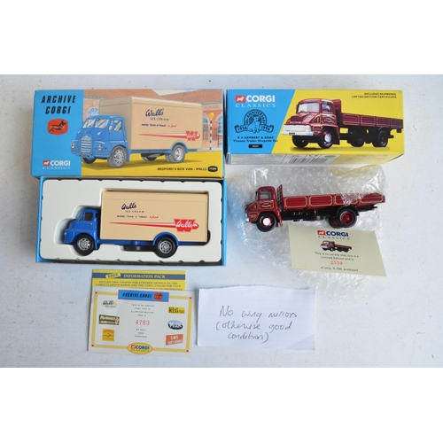 85A - Twelve limited edition diecast Corgi and Corgi Classics truck models, boxes opened for inspection an... 