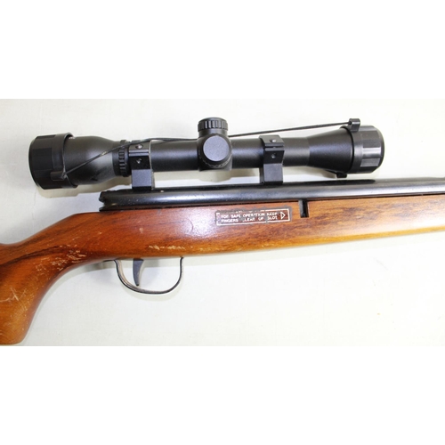 449 - Webley Osprey side lever action .22 air rifle with Hawke scope